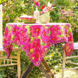 April Cornell Tablecloth Daydream 54x54 NWT